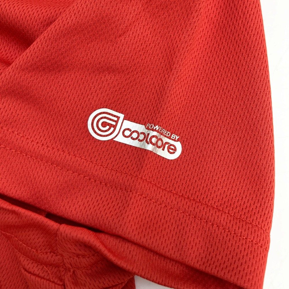 サイズ：M PING ピン ハイネック 半袖Tシャツ レッド系