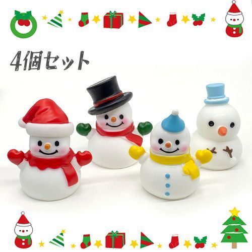 雪だるま スノーマン ミニチュア フィギュア 立体 デコパーツ 置物