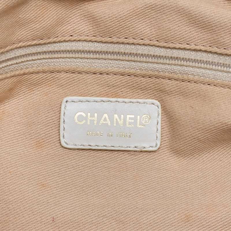 CHANEL シャネル ショルダーバッグ トートバッグ キャンバス グレー ダブルチェーン ココマーク ゴールド金具 レディースバッグ　ブランド【中古】【送料無料】