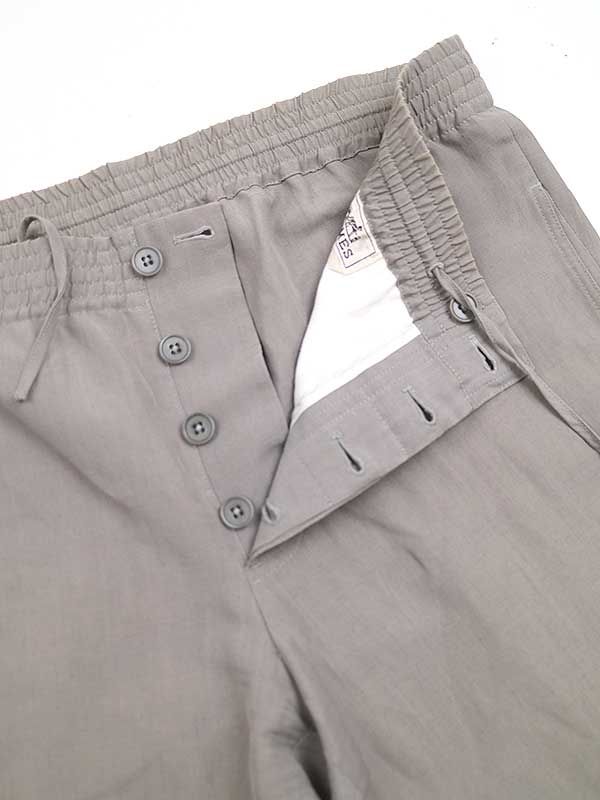 HERMES リネンスラックス HERMES エルメス リネンウールイージースラックスパンツ グレー 38