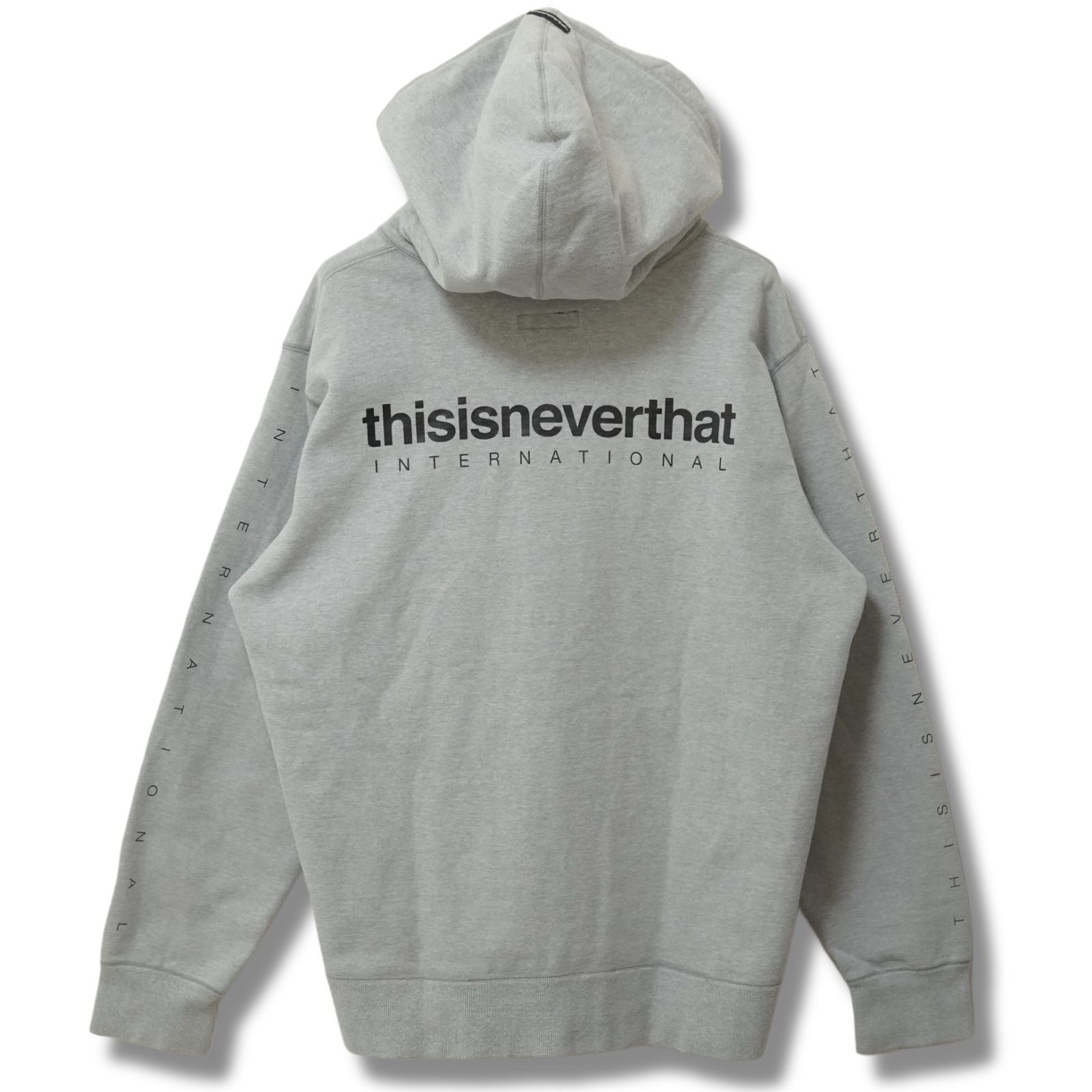 thisisneverthat グレー パーカー フーディー 古着 thisisneverthat(ディスイズネバーザット) プルオーバーパーカー
