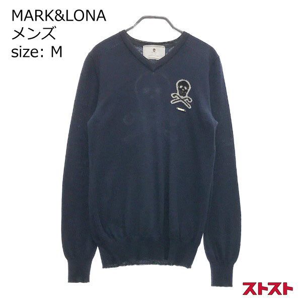 MARKu0026LONA マークアンドロナ ウール混 Vネック ニットセーター M ［240001926451］