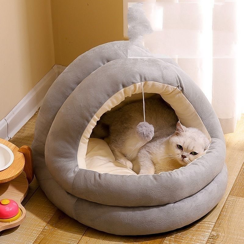 猫ハウス 小型犬冬ハウス 猫用ベッド ペットベッド ペットハウス 猫 小型犬 ペット用寝袋 ペット用品 保温防寒 洗える 寒さ対策 滑り止め 快適 柔らかい 半密閉式 もこもこ あったか ぐっすり眠れる xiha05