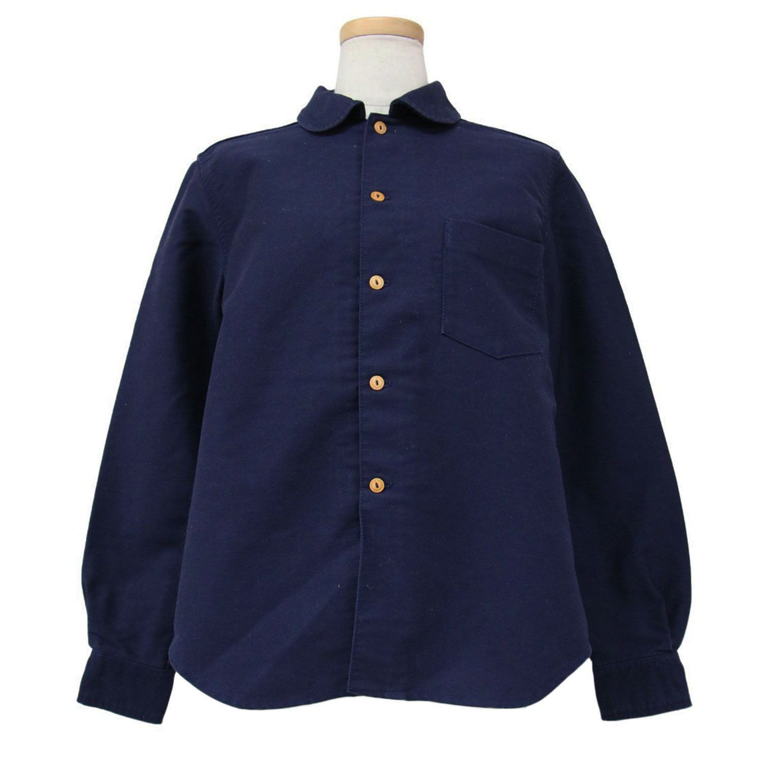 COMMEdesGARCONS ギャルソン 丸襟 ジャケット ネイビー レーヨン COMME des GARCONS コムデギャルソン ジャケット ネイビー 紺