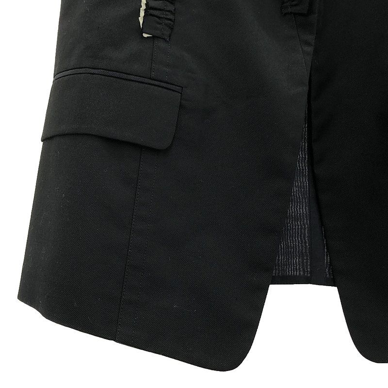 【美品】  JIL SANDER / ジルサンダー | ドッキング フリルショルダー ベスト | S | ネイビー | レディース 美品】 JIL SANDER / ジルサンダー | ドッキング フリルショルダー