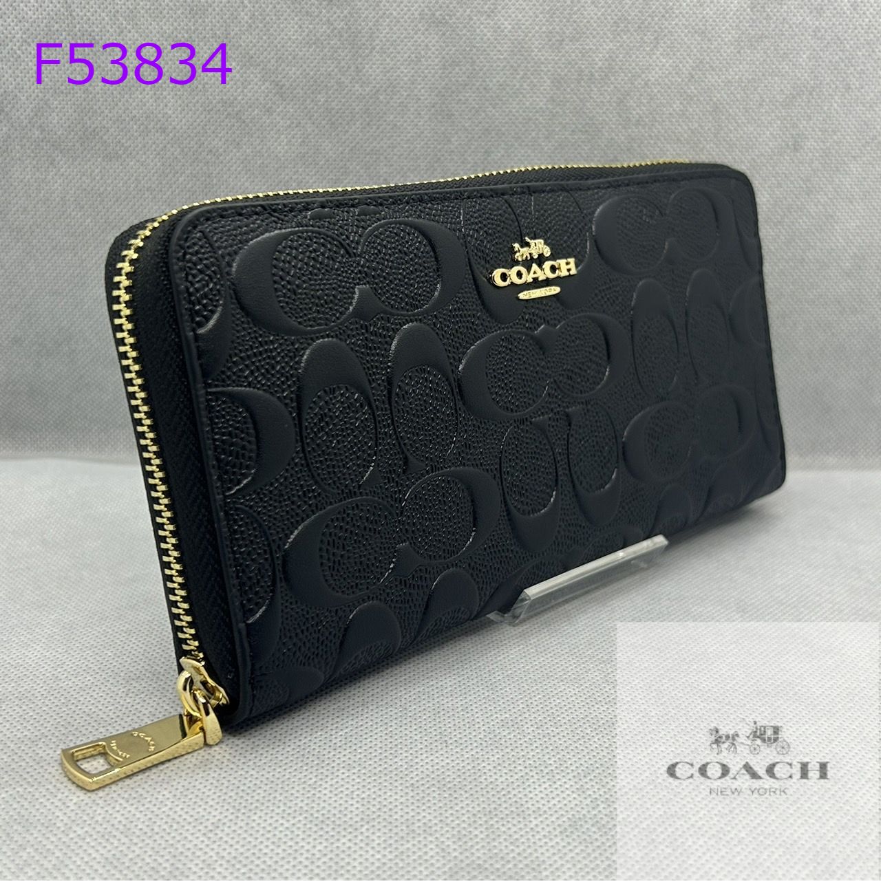 COACH コーチ シグネチャー ブラック 長財布 黒 F53834 - メルカリ