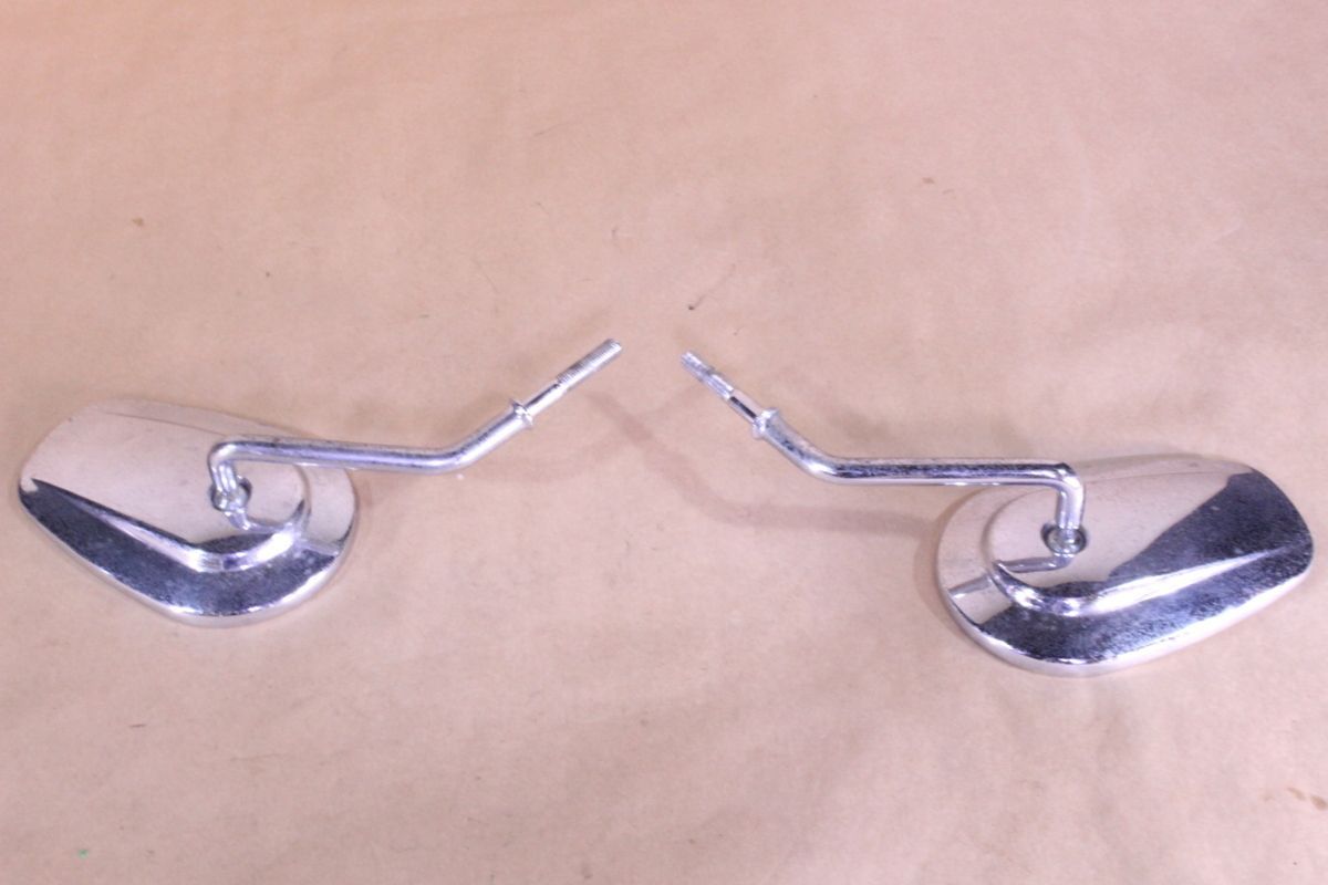 0640-0981ハーレー純正タイプブラックミラー左右セット