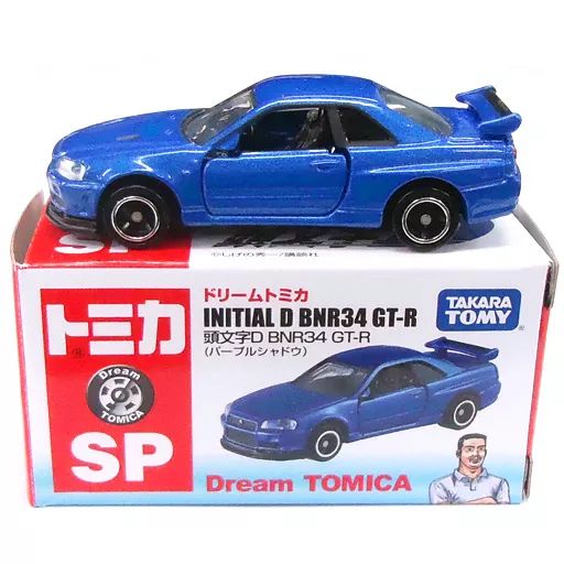 中古】ミニカー 1/62 頭文字D BNR34 GT-R(パープルシャドウ