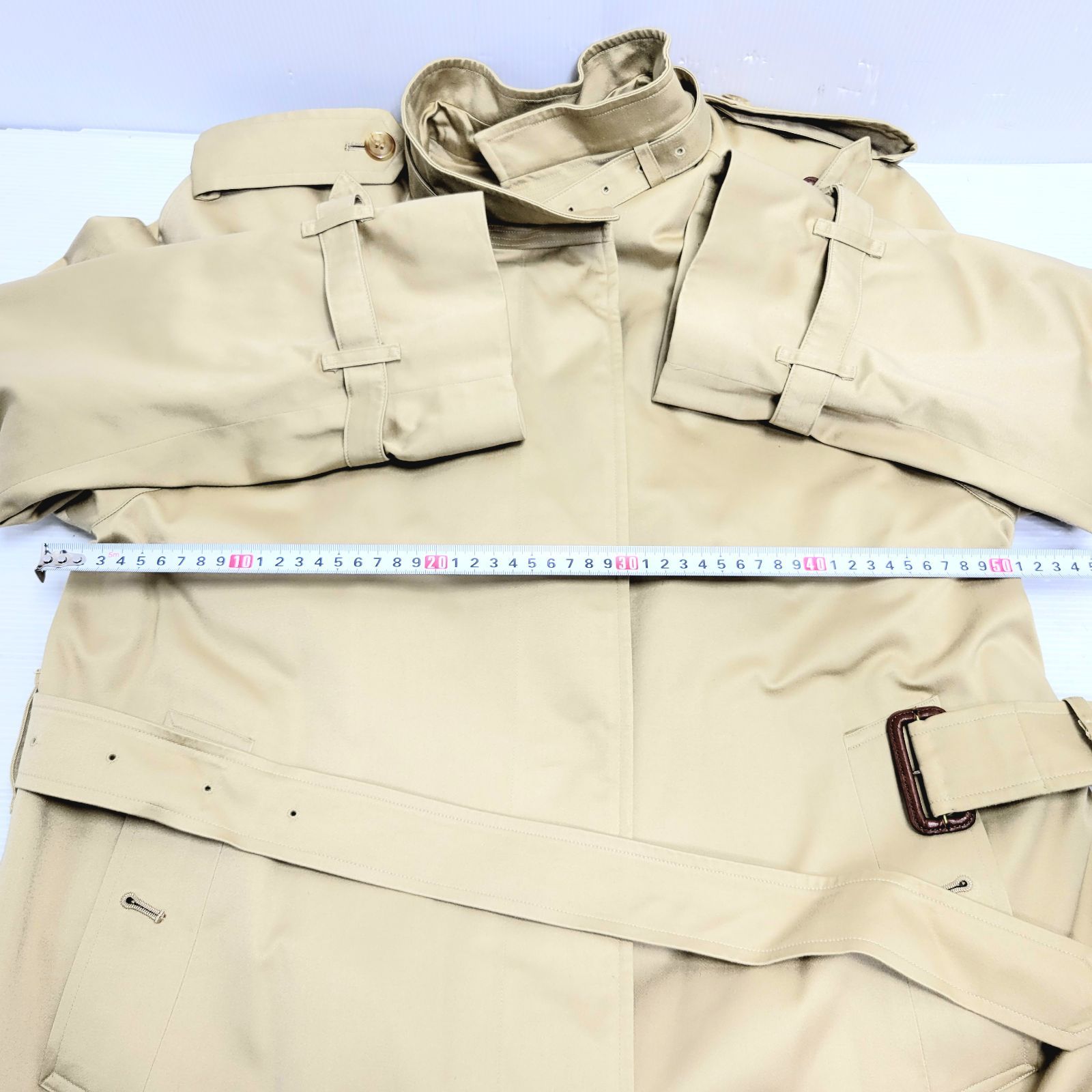 バーバリー　トレンチコート　80's　ノバチェック　ダブル　ベルト　S相当　美品 Burberry バーバリー トレンチコート ダブル ベルト付き ノバ