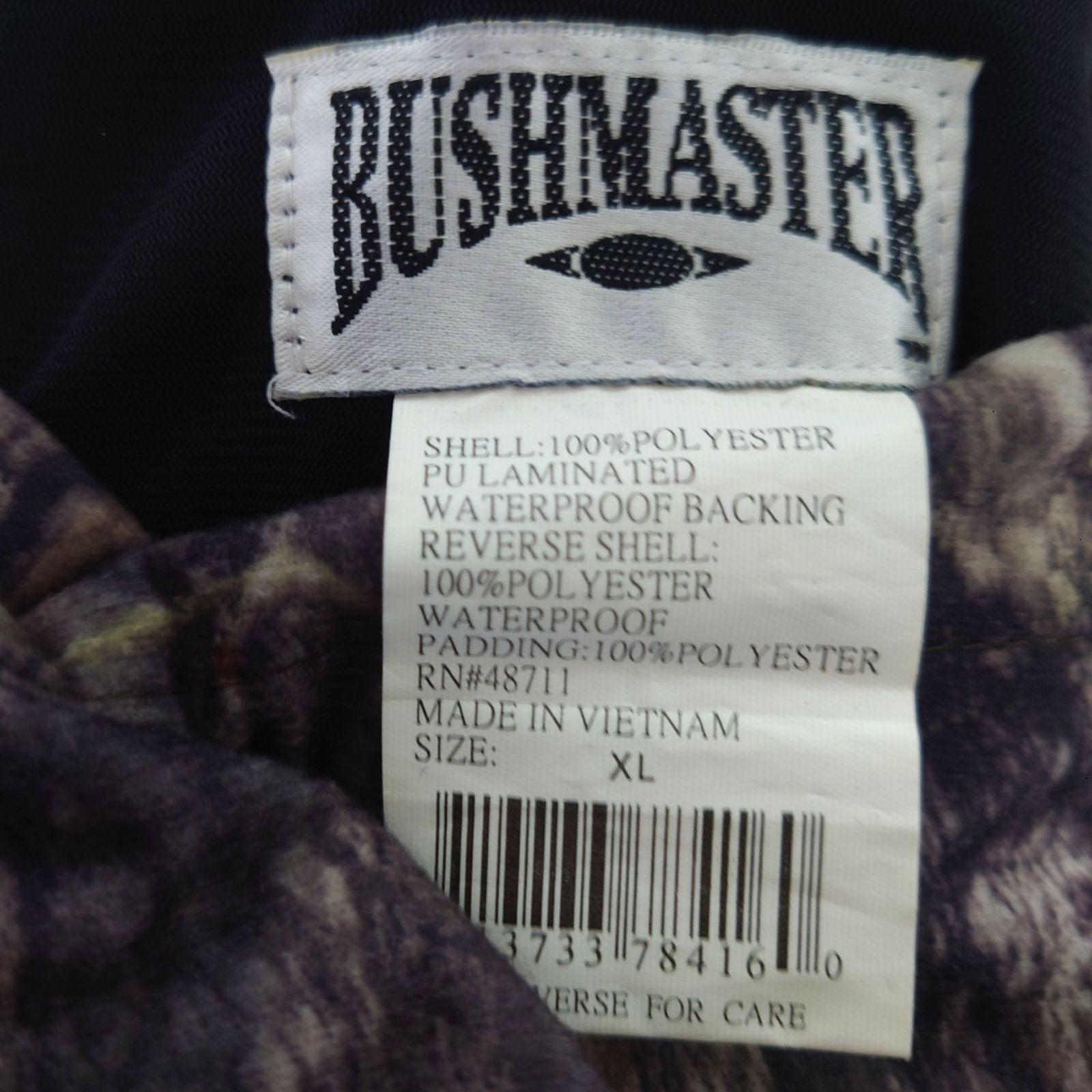 BUSHMASTERE】リアルツリーカモ リバーシブルブルゾン S-986