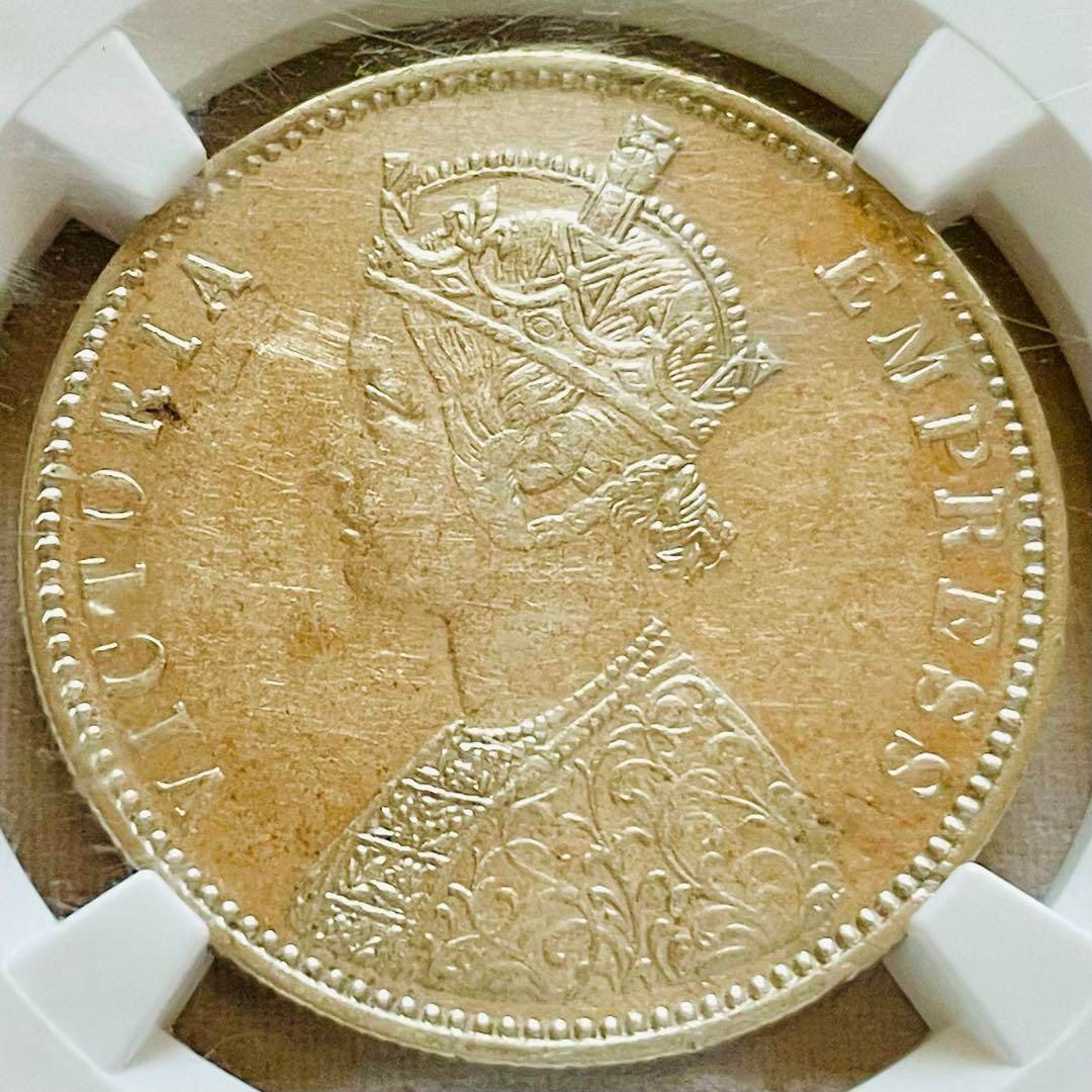 1878 英領インド ゴシッククラウン銀貨 ヴィクトリア AU DETAILS