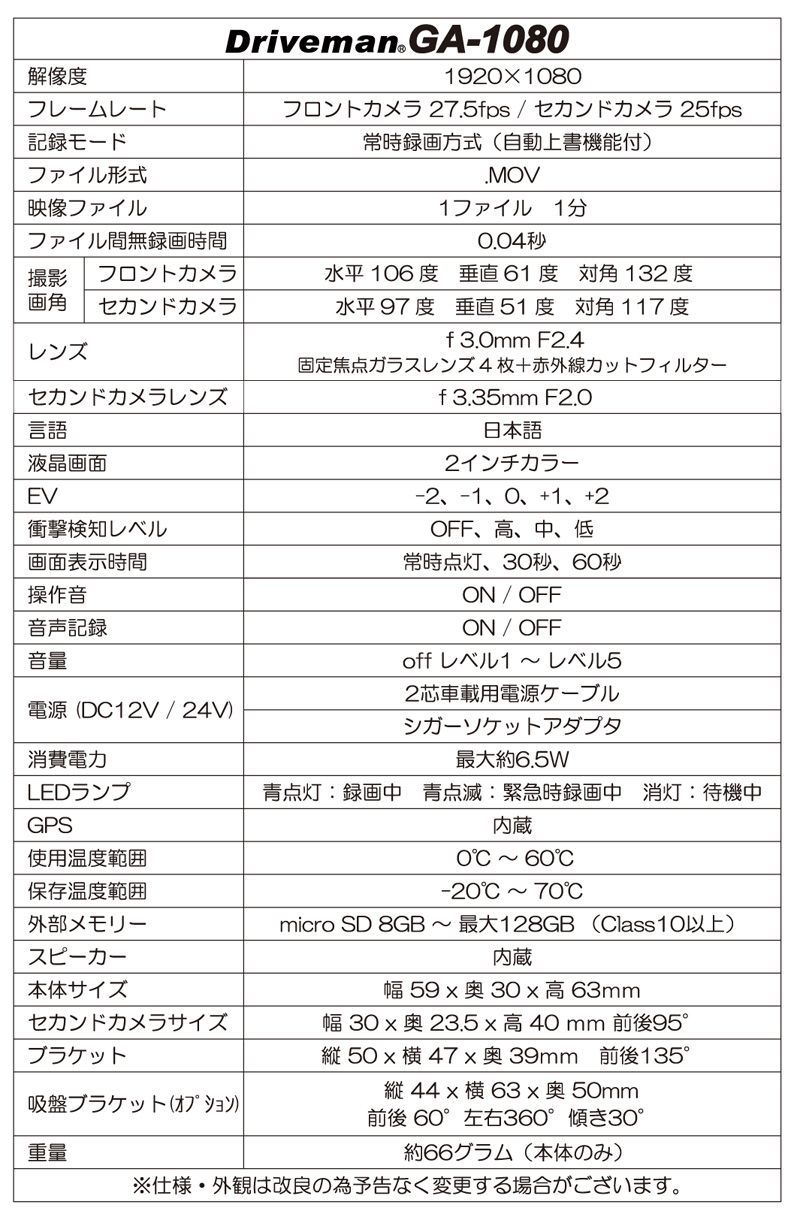 ドライブレコーダー ドライブマン