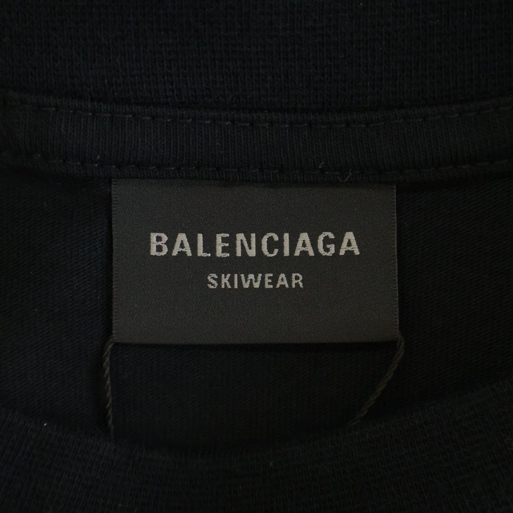 BALENCIAGA (バレンシアガ) フロントブランドロゴ刺繍 半袖Tシャツ