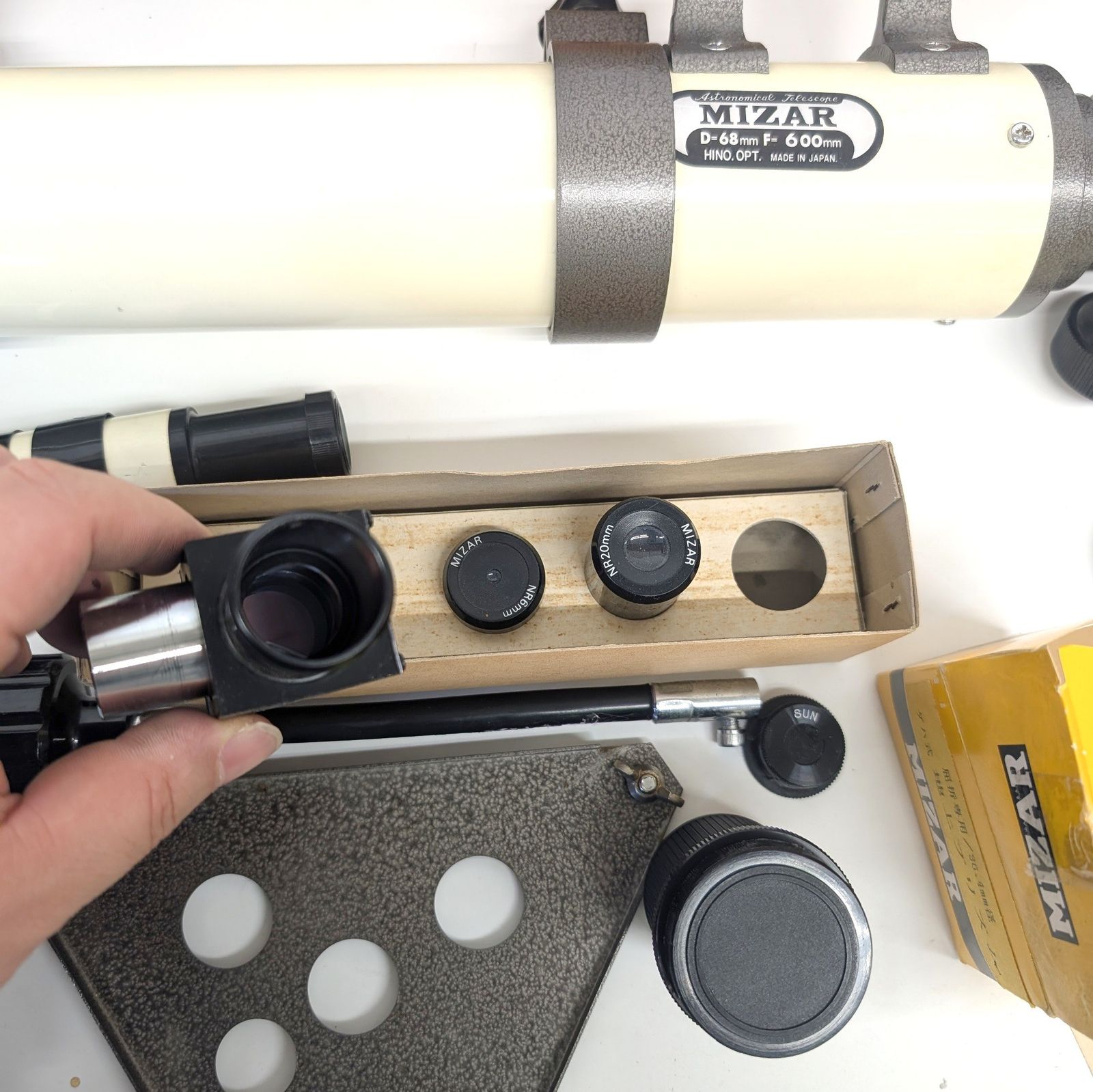 ミザール望遠鏡 D=68mm/F＝600mm 天体望遠鏡 鏡筒・レンズ 現状品