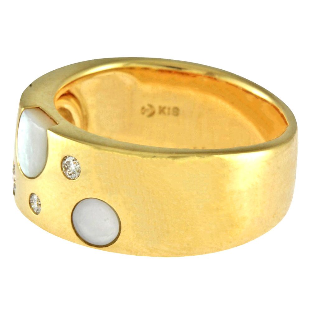 リング 指輪 13.5号 18金 K18イエローゴールド ダイヤモンド 0.13ct  