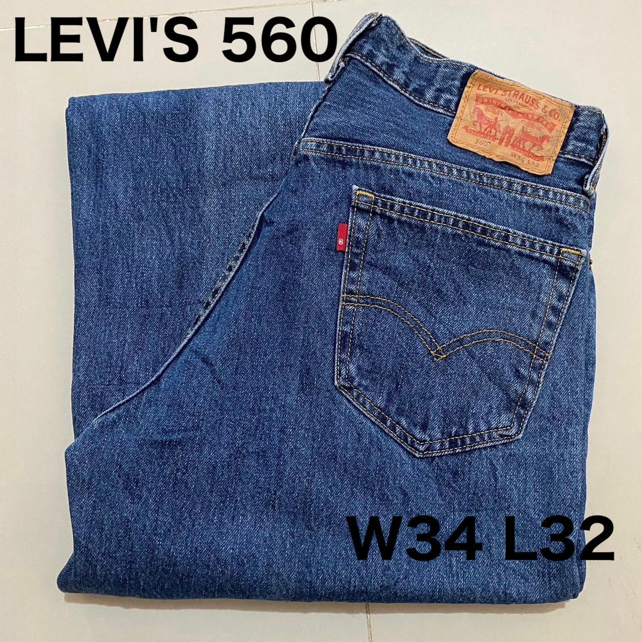 W34 L32 Levi's 560 コンフォート ワイド バギー デニム
