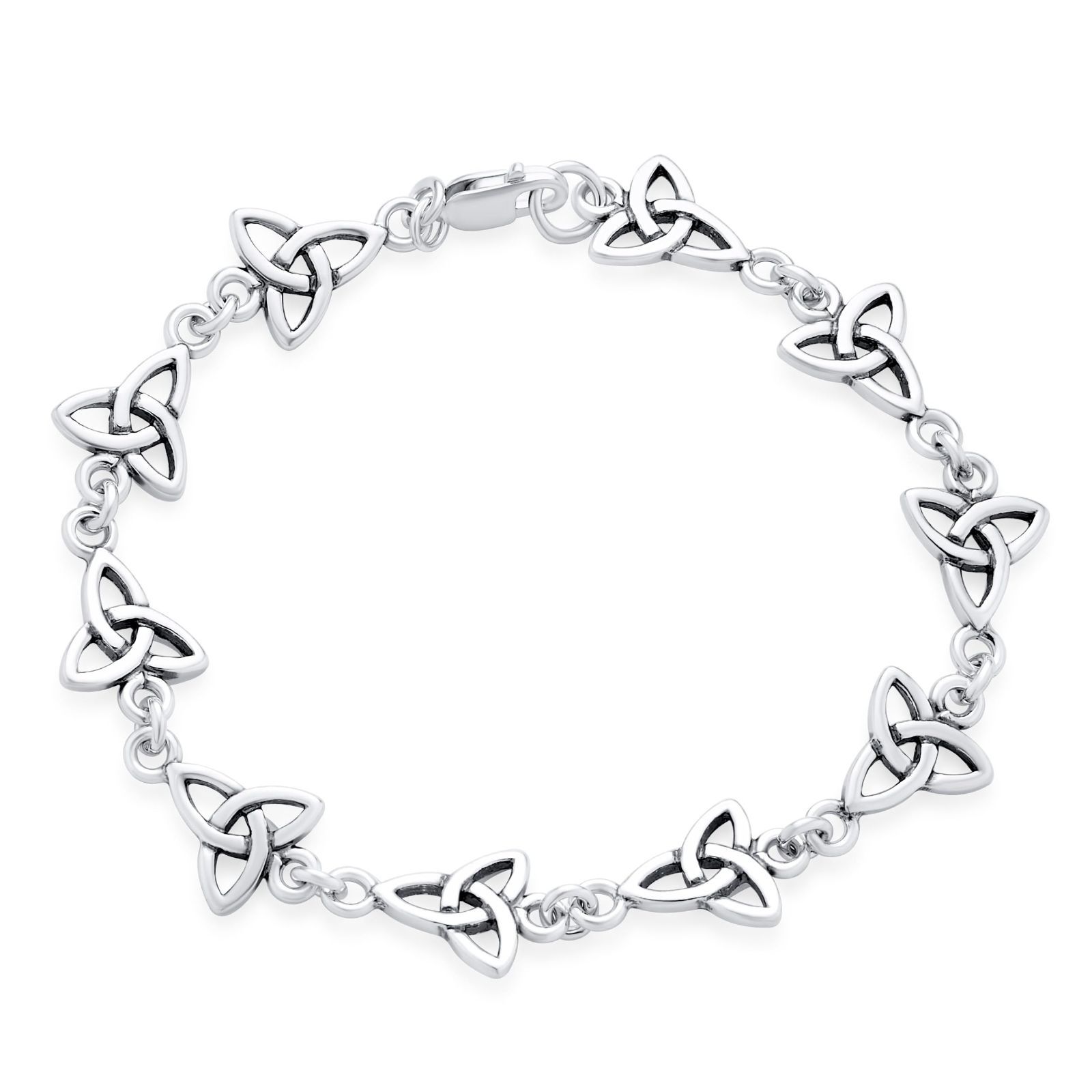 新着商品 Bling Jewelry 女性やティーンエイジャー向けの スピリチュアルでインスピレーションを与える クリスチャン信仰のアイリッシュラブノットケルトトリケトラトリニティブレスレット .925スターリングシルバーオキシダイズ