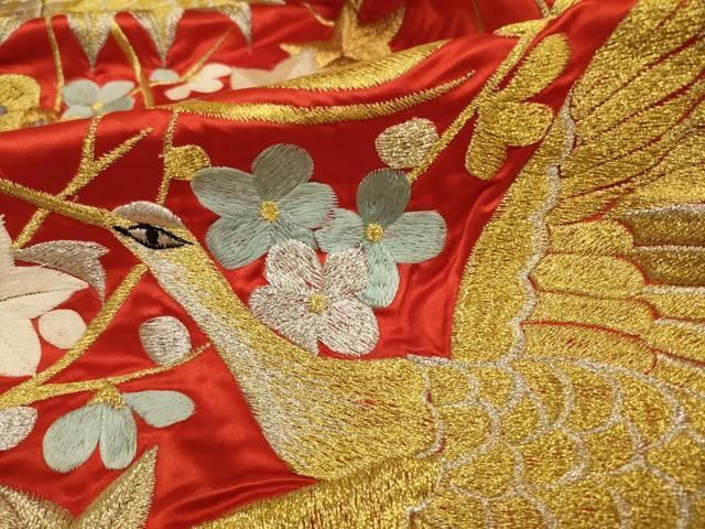 平和屋本店▽色打掛 和装 婚礼 結婚式 花嫁 神社挙式 刺繍 飛鶴