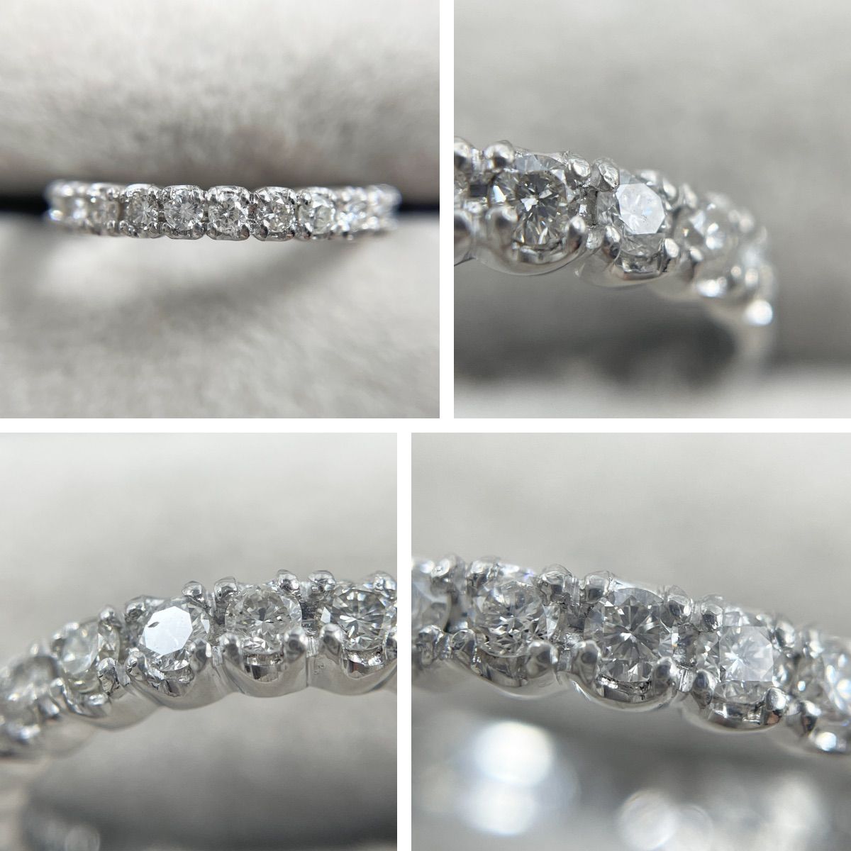 Pt900 天然ダイヤモンド 0.50ct ハーフエタニティリング - メルカリ