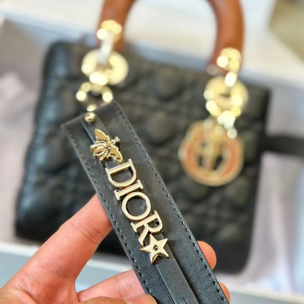 極美品 クリスチャンディオール Lady Dior スモールバッグ