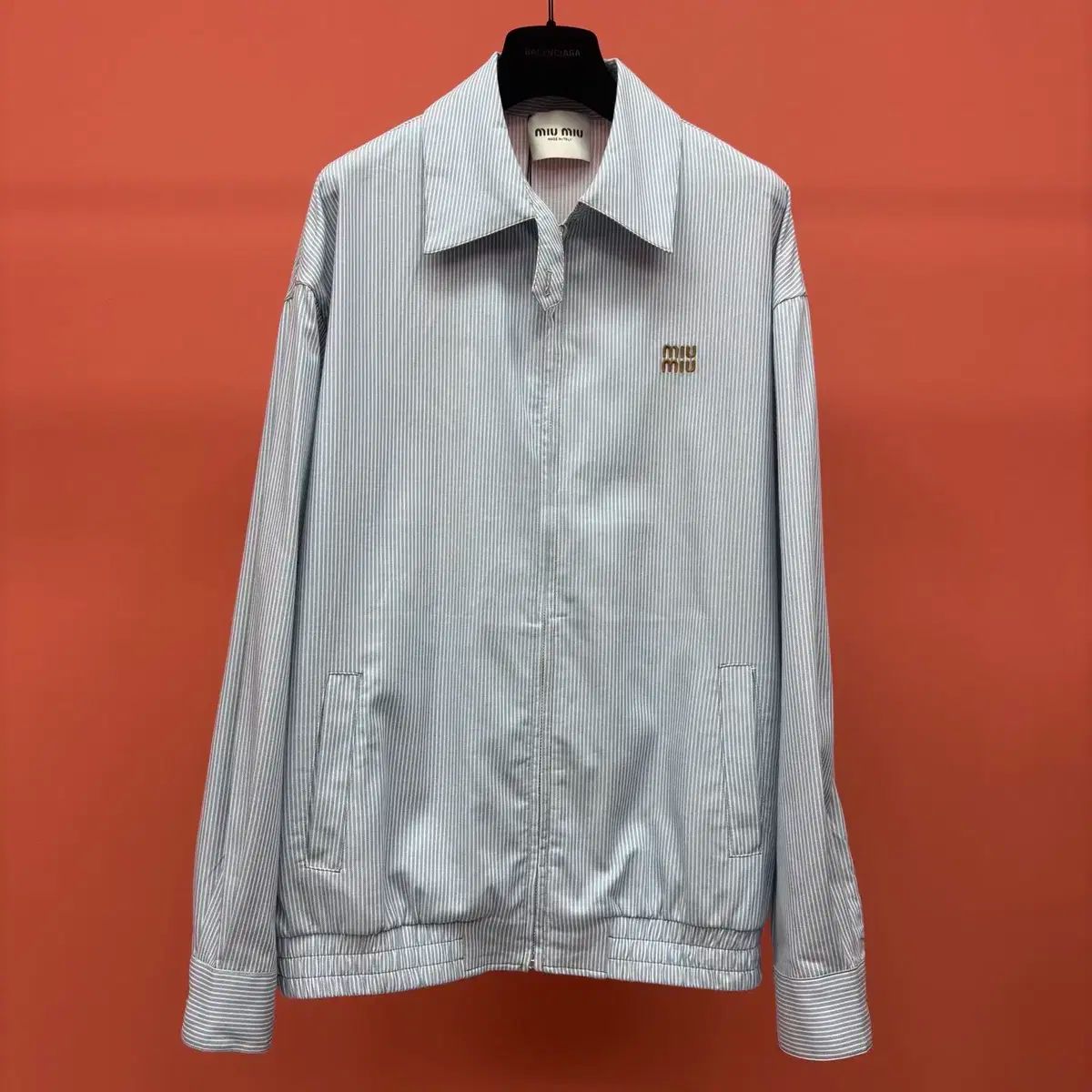MIU MIU ミュウミュウ ユニセックス カジュアル ロゴ ストライプ ジャケット
