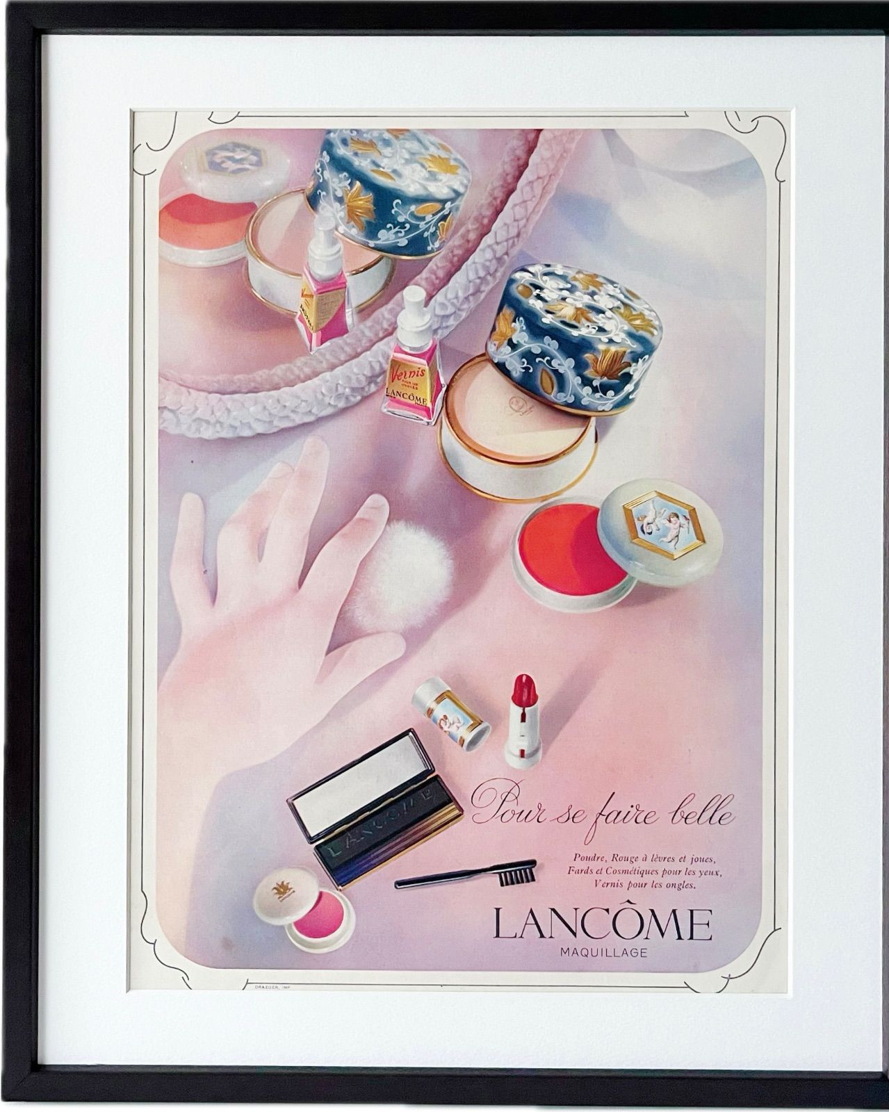 人気/希少/額装済】LANCOMEビンテージポスター 【公式通販】