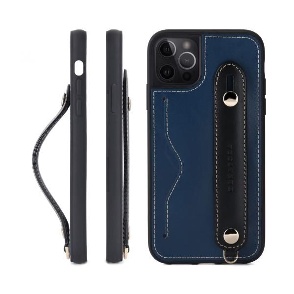 HANATORA] iPhone 15 Pro ケース 本革 グリップケース レザー