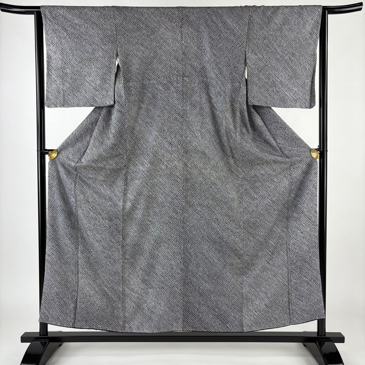 正絹　振袖　総絞り　黒地　身丈159㎝　裄64cm　２０－２７２６ 振袖 レンタル フルセット 総絞り 黒 大きいサイズ トールサイズ