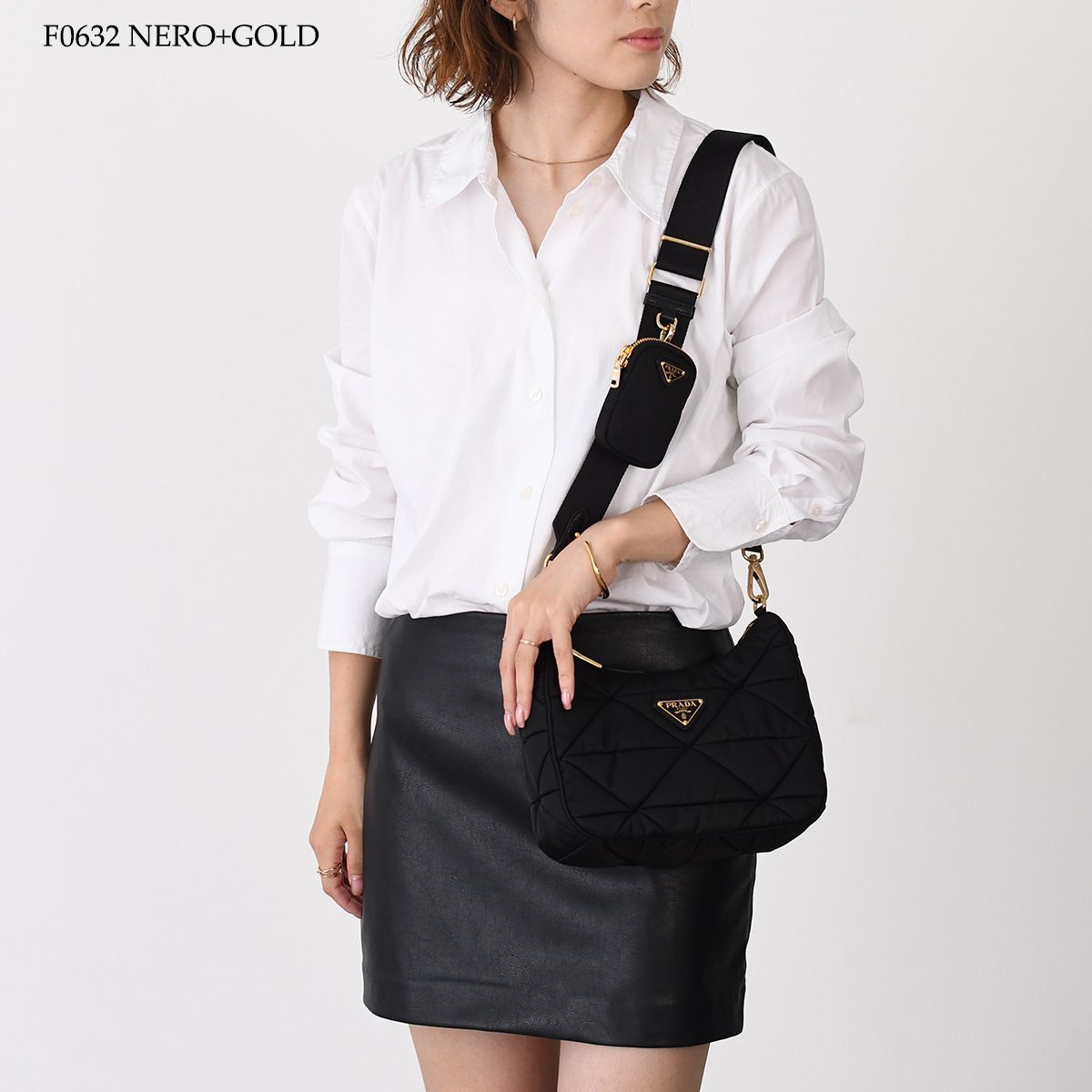 PRADA プラダ ショルダーバッグ ナイロン PRADA プラダ ショルダーバッグ ナイロン ブラック ユニセックス
