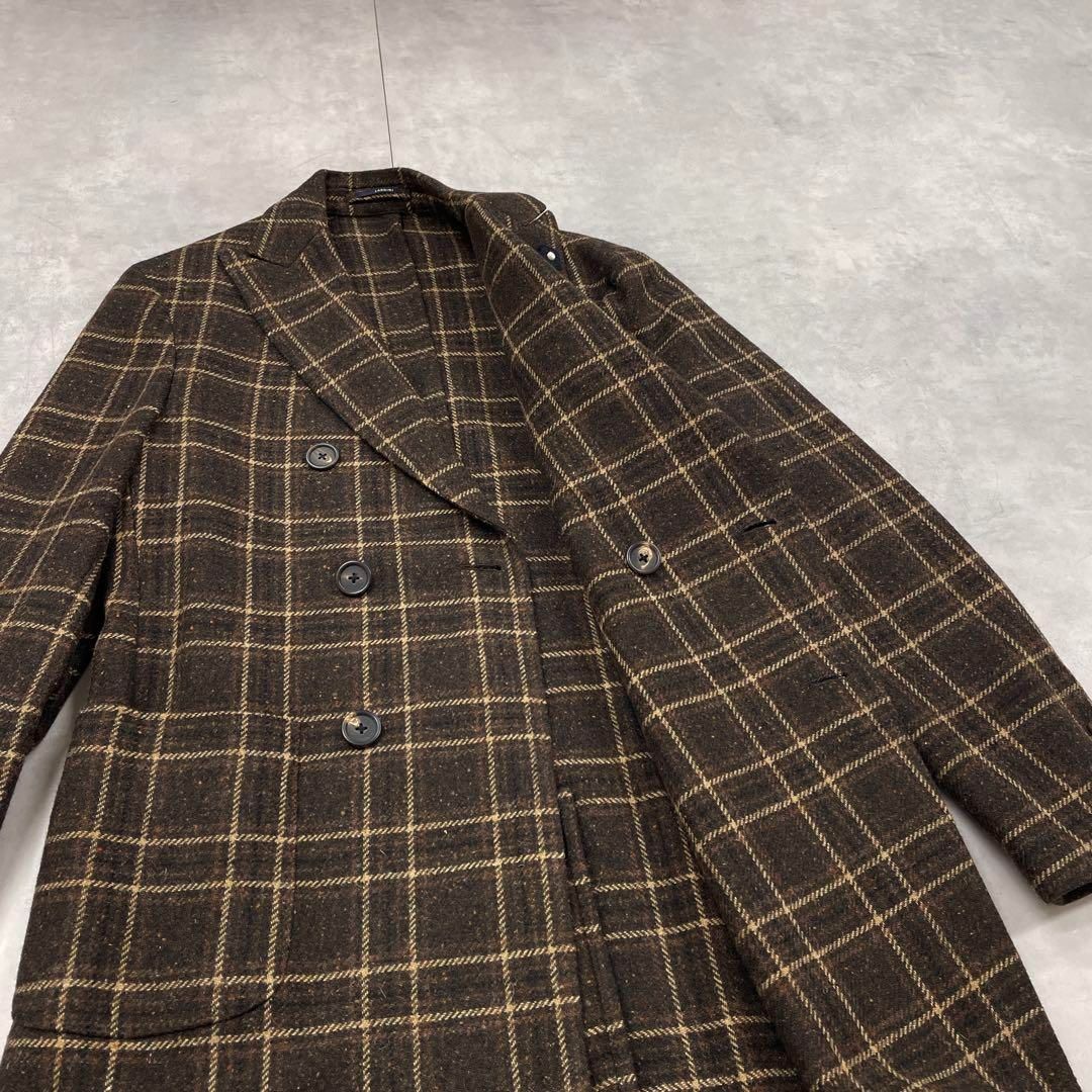 極美品 LARDINI ラルディーニ ウール カシミヤ ダブルブレスト