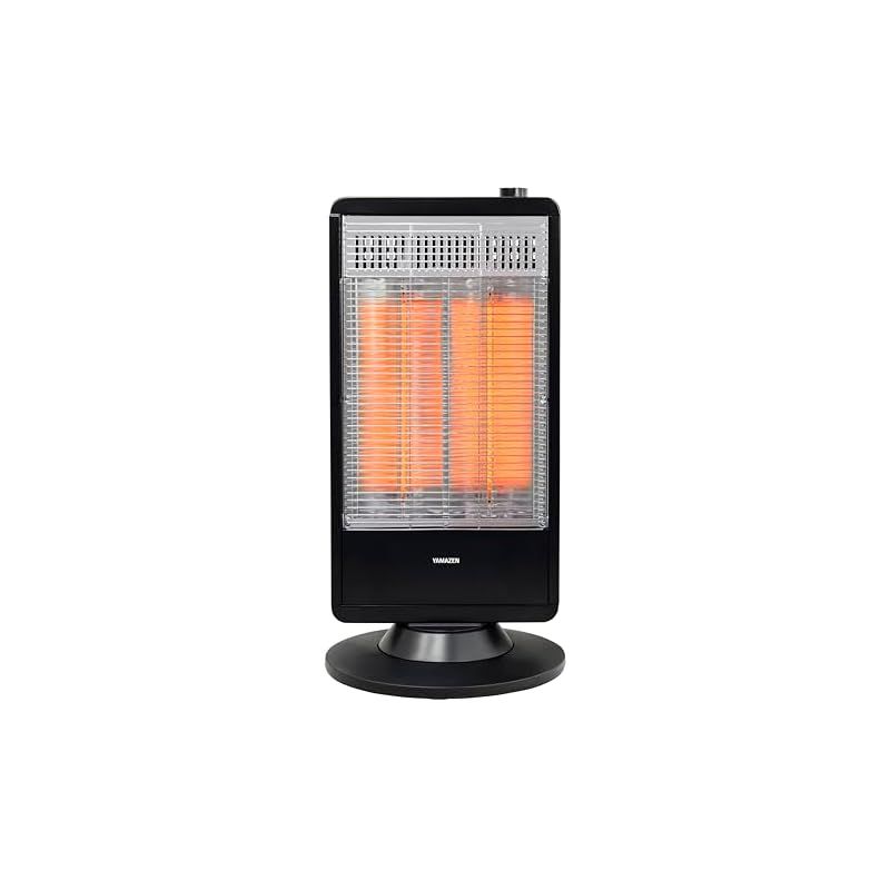 山善 遠赤外線 カーボンヒーター 900W|450W 2段階切替 自動首振り機能付 ブラック DC-S097 B 1