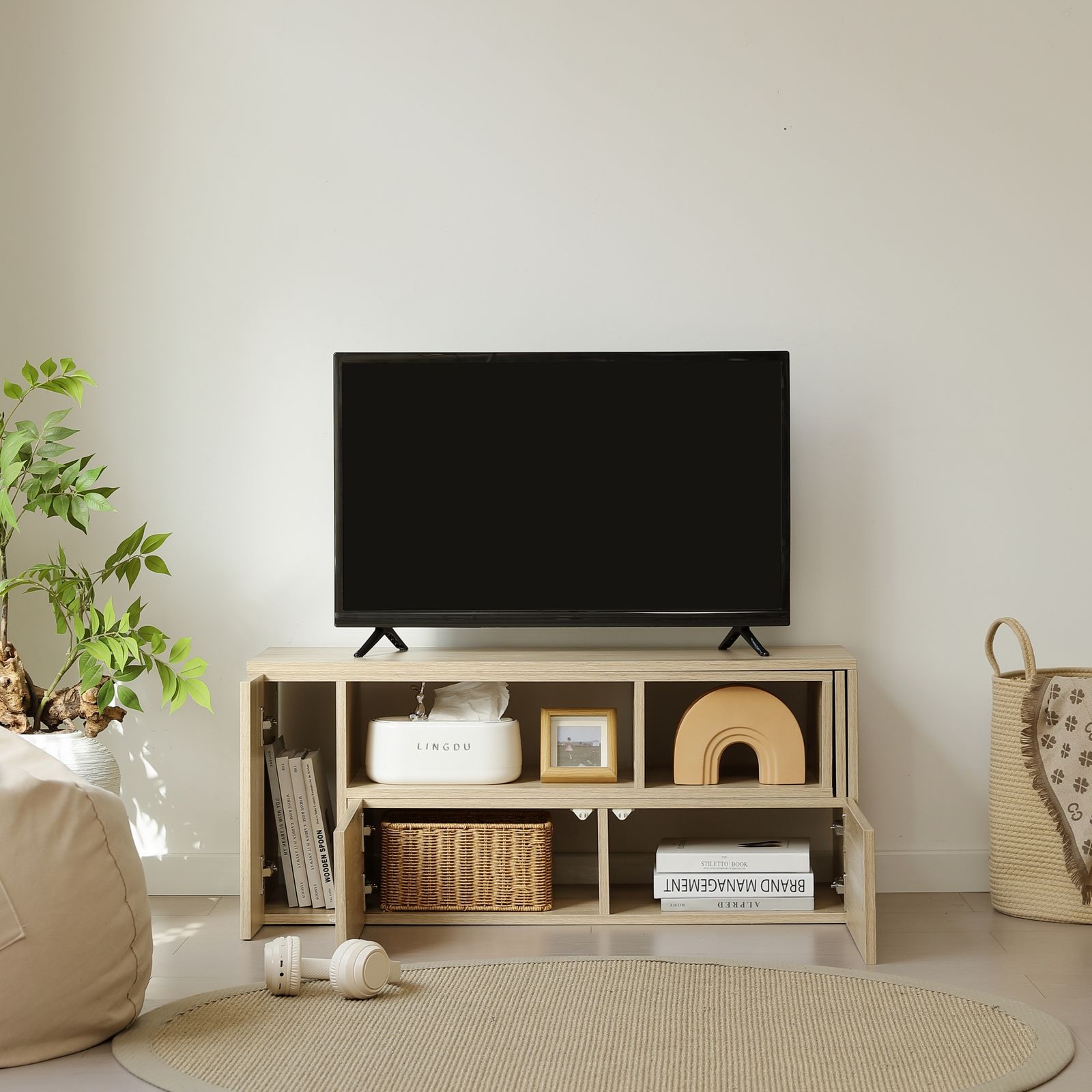 グレイッシュカラー テレビ台 幅84cm【sherbet】シャーベット【完成品