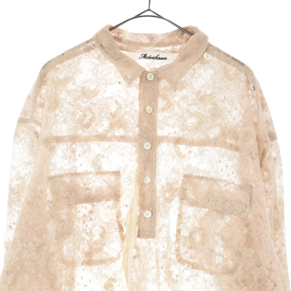 midorikawa (ミドリカワ) 23SS Lace pullover shirt リネン