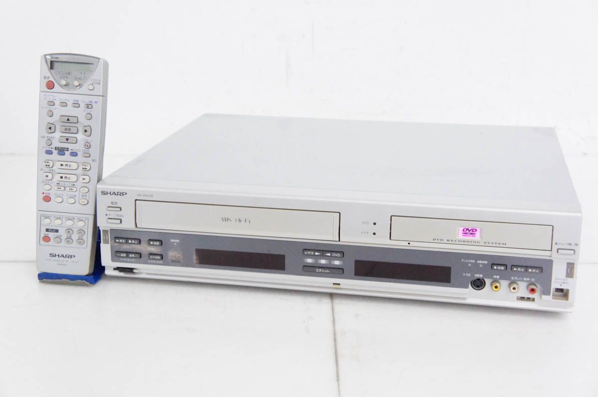 中古】C SHARPシャープ ビデオ一体型DVDレコーダー DVDレコーダー一体型VHSビデオデッキ DV-RW100 ダビング機能付 - メルカリ