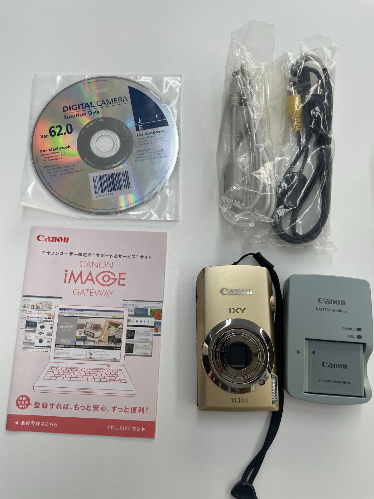 D【】Canon IXY 10S コンパクトデジタルカメラ ゴールド デジカメ 
