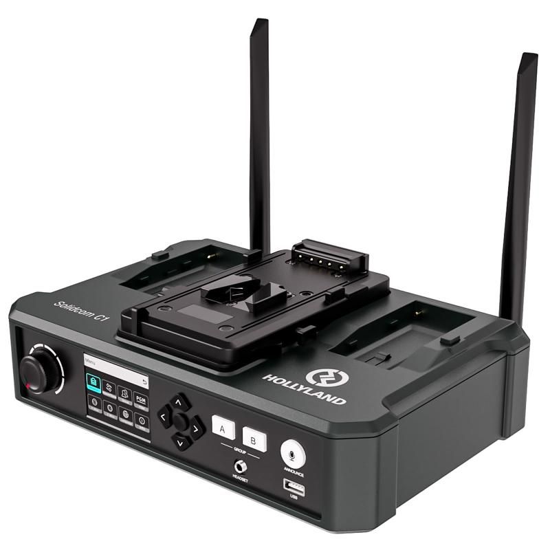Hollyland Solidcom C1-HUBベース ワイヤレスインカム Solidcom C1 ベースステーション 1.9GHz 全二重無線インターホン ヘッドセットシステム 多人同時通話システ