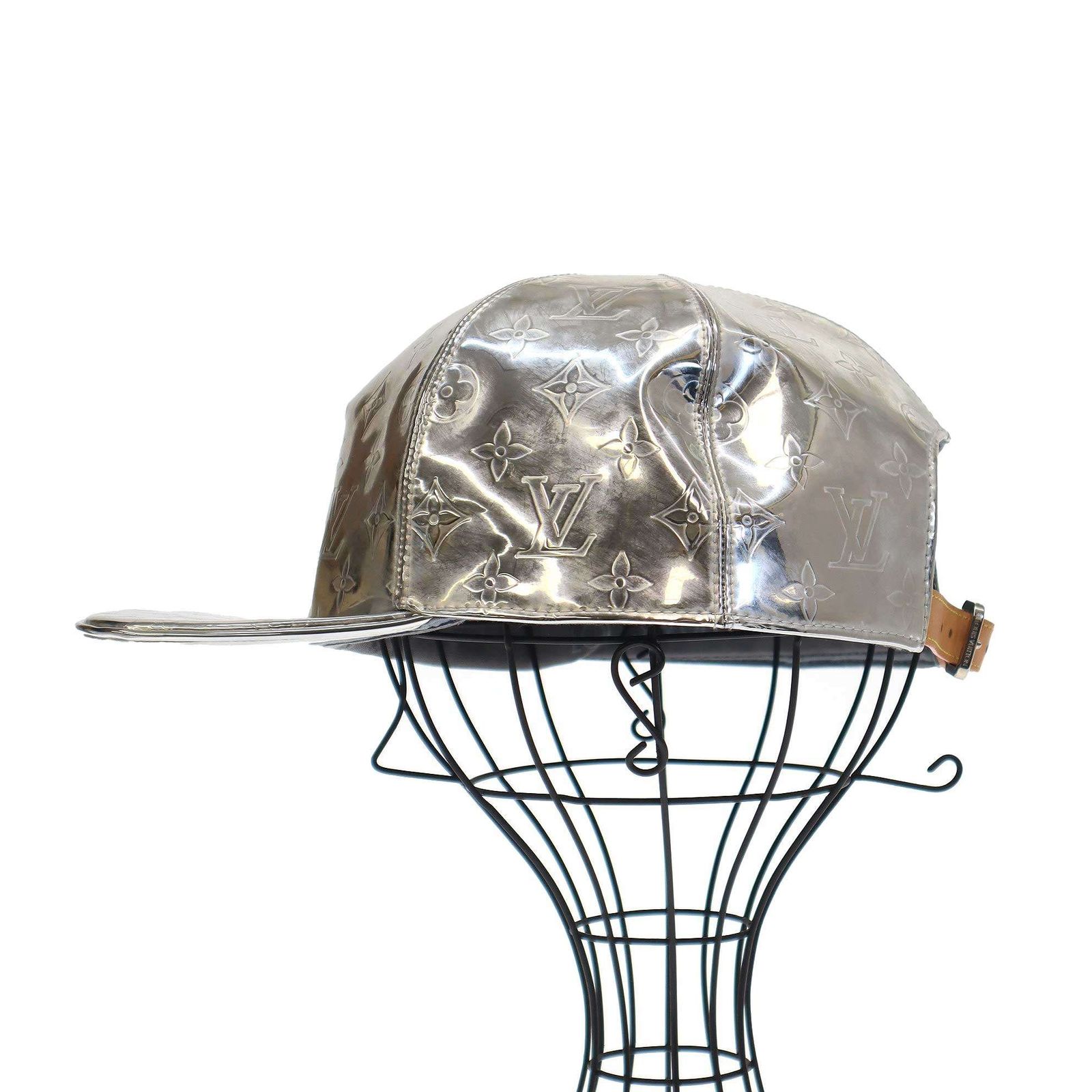 LOUIS VUITTON ルイヴィトン モノグラムメタリックキャップ MP3116 シルバー 60