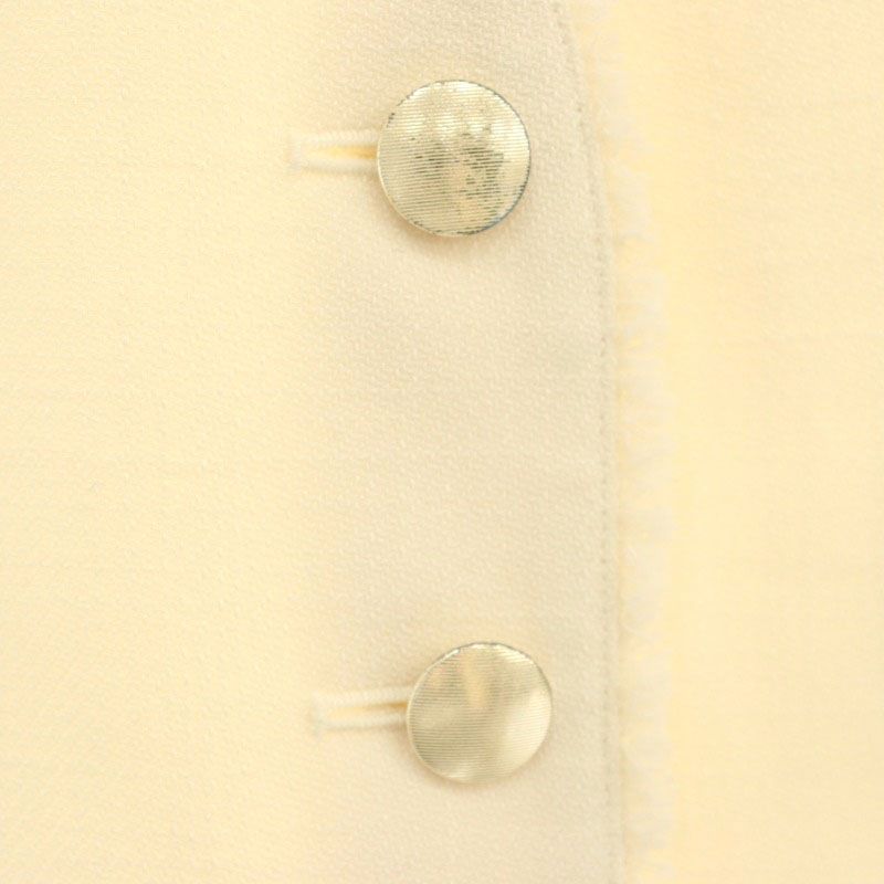 アナイ ANAYI 23SS ライトスラブノーカラージャケット 34 アイボリー  