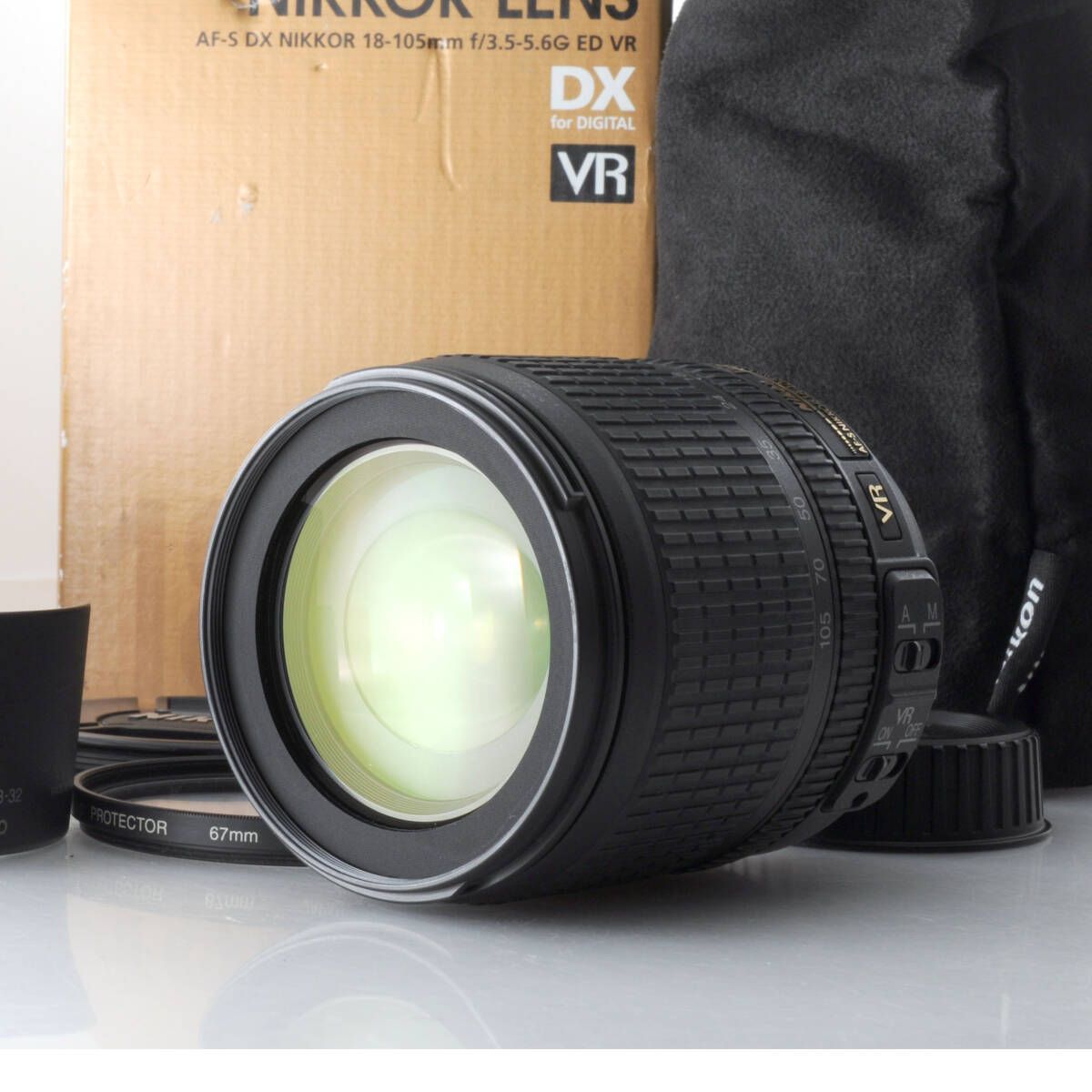 ニコン Nikon AF-S DX NIKKOR 18-105mm F3.5-5.6 G ED VR ズームレンズ ポーチ付き M530