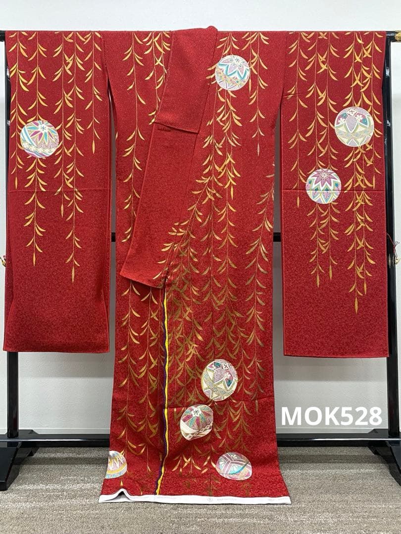 振袖 桂由美 仮絵羽 銀通し 金駒 金彩 紋意匠 正絹 未仕立て品 八掛 