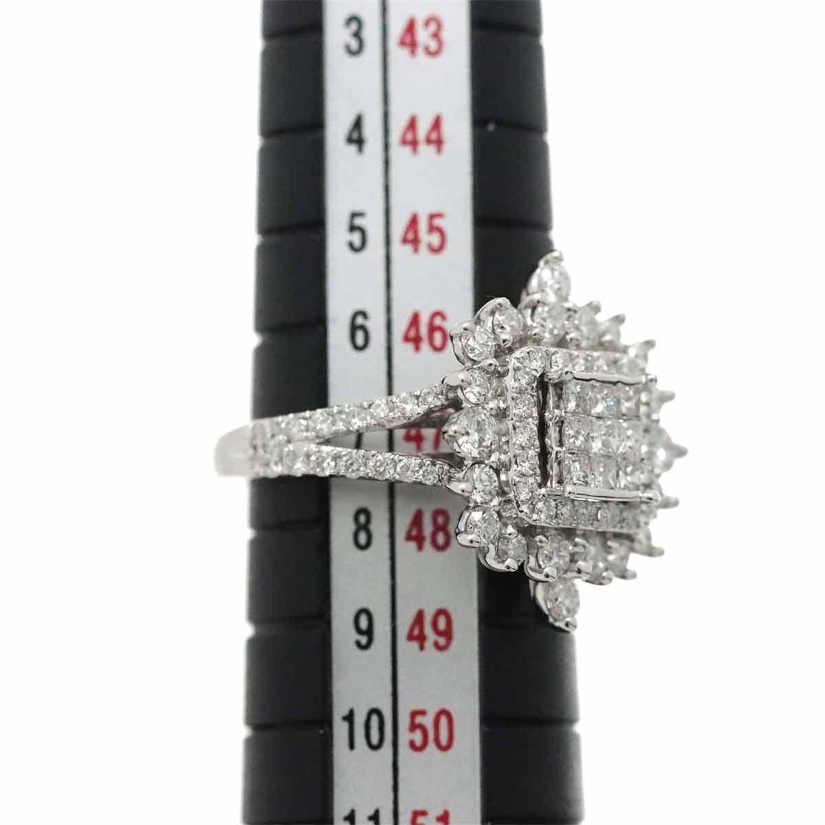 リング 7号 ダイヤ 1.00ct K18 WG ホワイトゴールド 750 指輪 Diamond Ring 90235758 - メルカリ 指輪