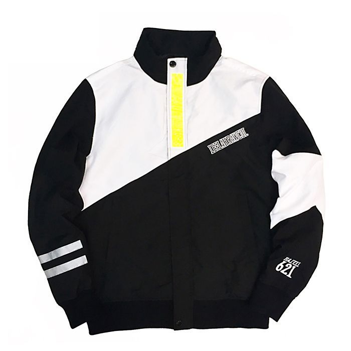 LEFLAH レフラー REFLECTOR NYLON HOOD IN JACKET (WHITE/BLACK) リフレクターナイロンフードインジャケット