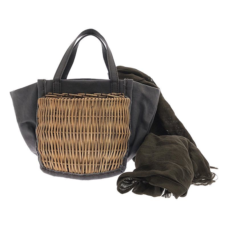 エバゴス ebagos かごポケット付きバッグ ebagosポケット付バスケット