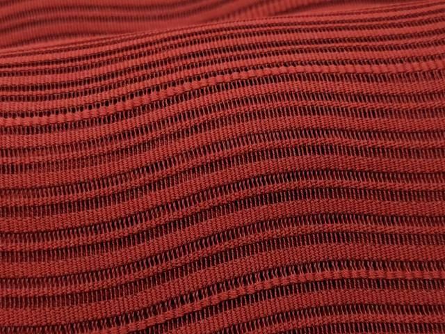 平和屋着物＊夏物 色無地 絽 紅海老茶色 正絹 逸品 AABA2800jd