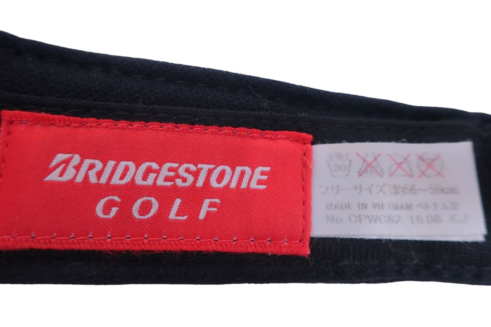 【美品】BRIDGESTONE GOLF(ブリヂストンゴルフ) サンバイザー 黒 メンズ フリーサイズ ゴルフ用品 2305-0150 中古