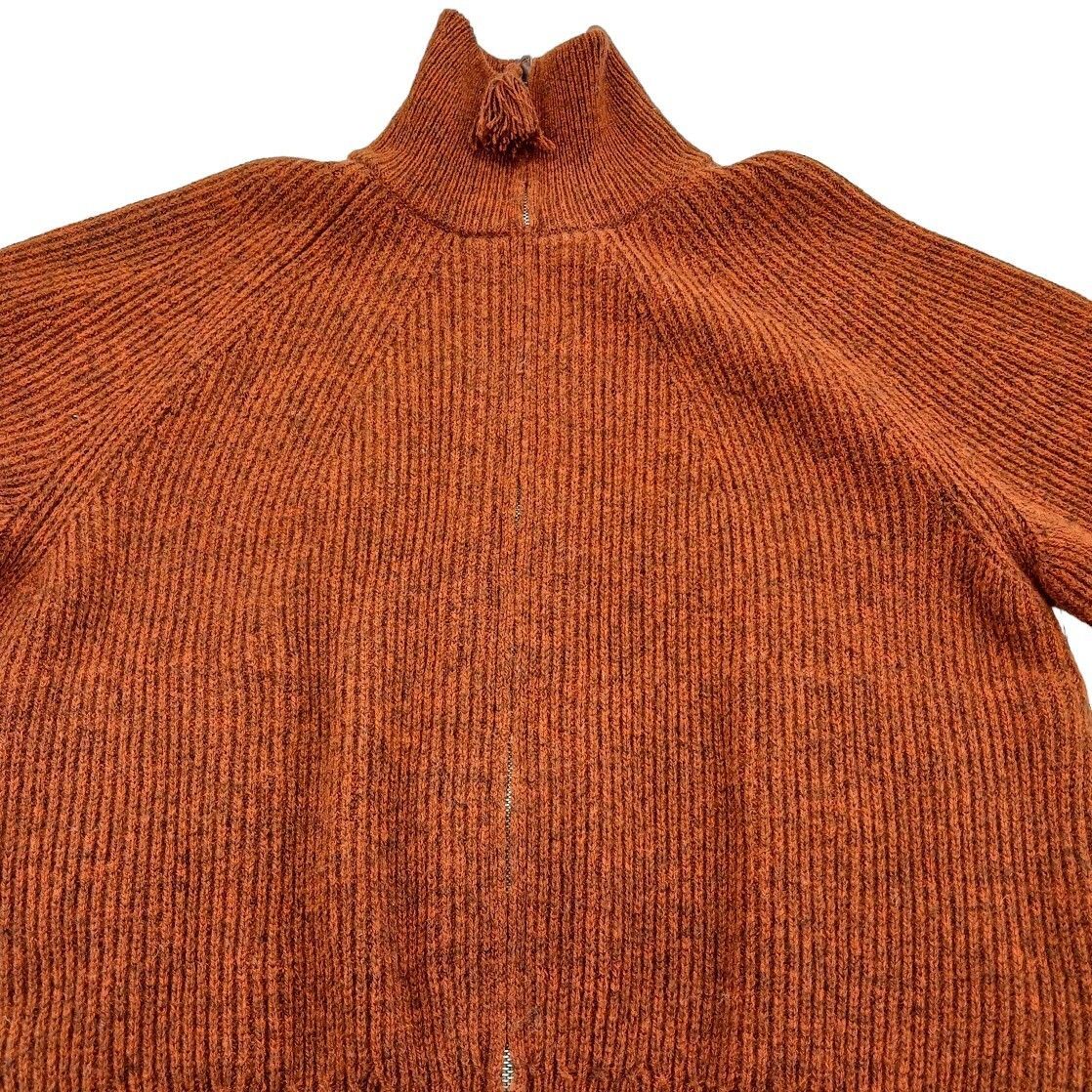 OLD JOE & CO. オールドジョー 202OJ-KN04 TWEEDY YARN ZIP SWEATER ドライバーズニット サイズ40  ウール オレンジ系 エルボーパッチ - メルカリ