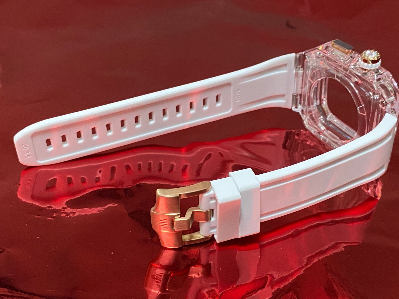 パネライ 純正22/20㎜ カーキ アコーディオンラバーBAバックル PANERAI