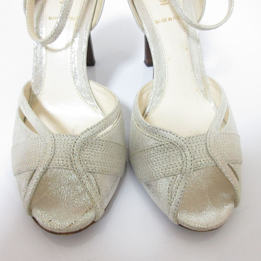 良品 FENDI フェンディ オープントゥ ハイヒール アンクルストラップ