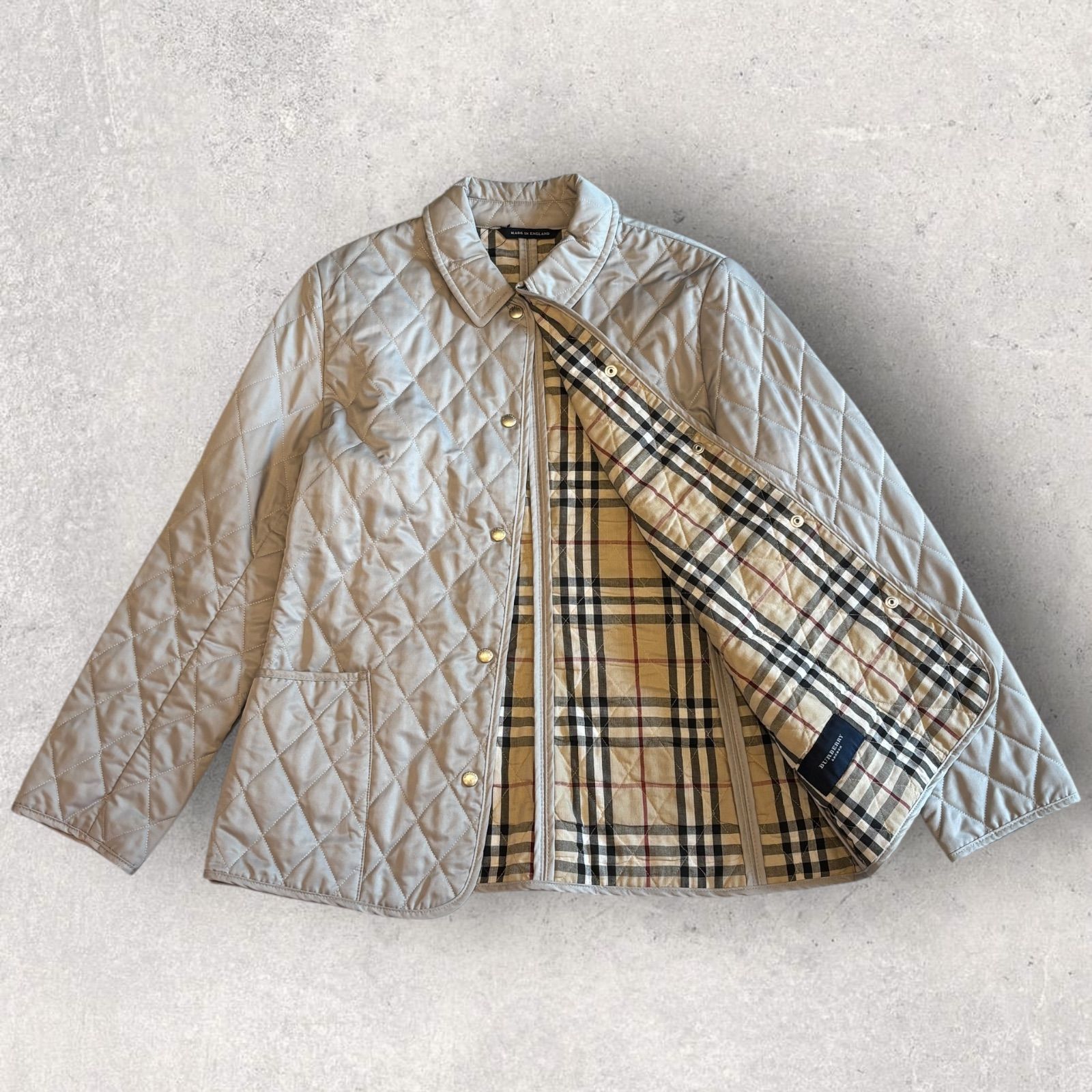 BURBERRY LONDON バーバリー ロンドン キルティングジャケット ノバチェック MADE IN ENGLAND