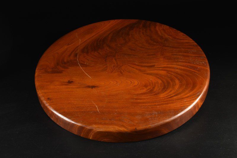 蔵A2327a 民藝 本欅刳り貫き盆 丸盆 48ｃｍ 鳥取民芸 WWW_IBETON_RU